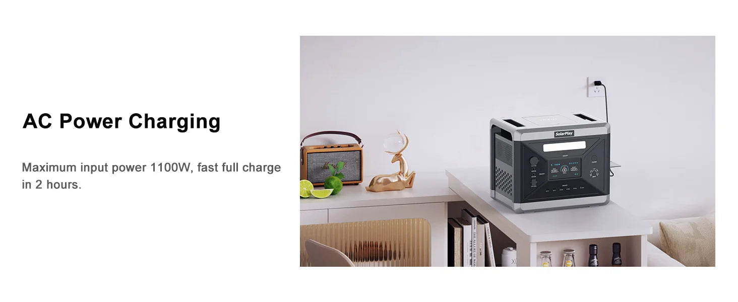 SOLARPLAY Q2501 Portable Power Station – 2160Wh LiFePO4 Solar Generator