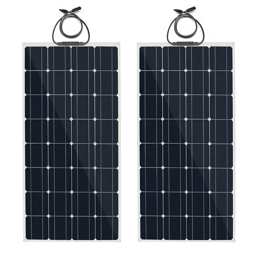 Flexible Solar Panel Kit – 100W/200W/300W 12V 24V Battery Charger