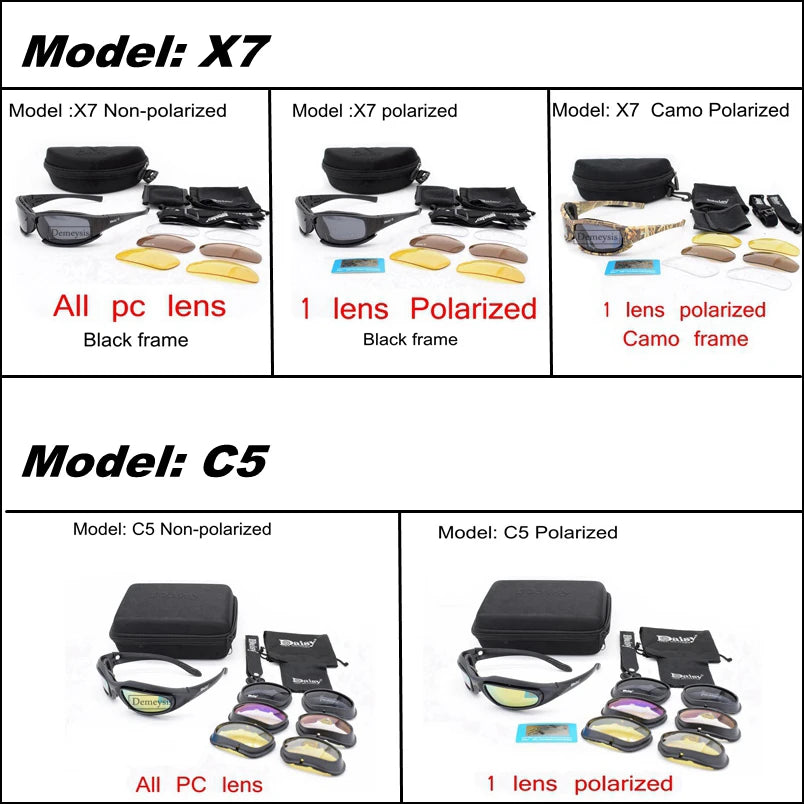 Daisy Tactical Polarized Sunglasses – Outdoor Sport & Shooting Goggles
