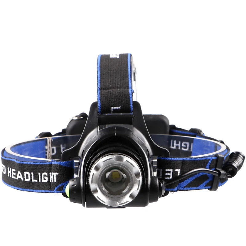 Rechargeable LED Headlamp – High-Lumen Waterproof Zoomable Headlight