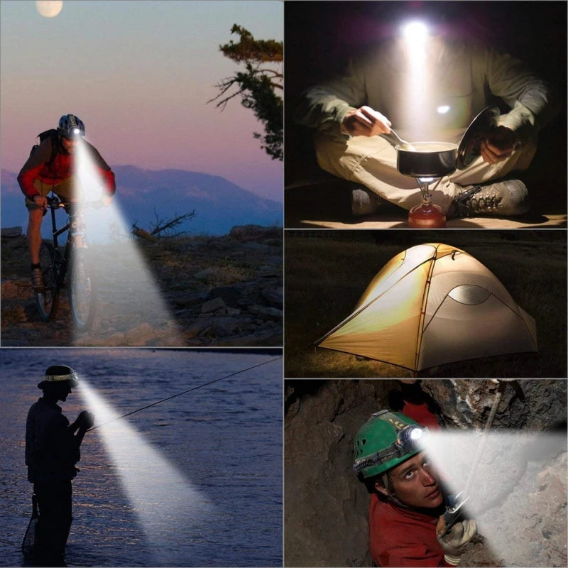 Rechargeable LED Headlamp – High-Lumen Waterproof Zoomable Headlight