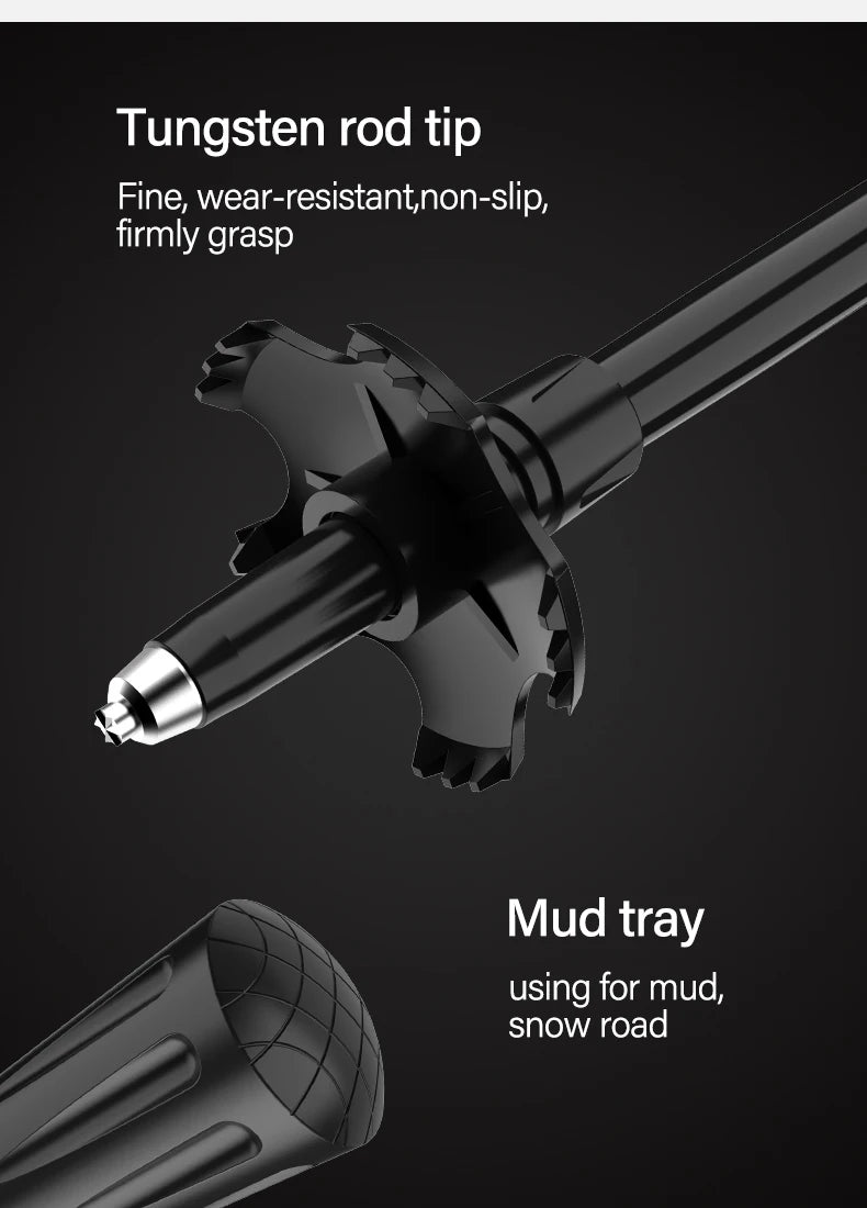 BSWOLF Ultralight Trekking Poles – 2-Pack Folding Aluminum Walking Sticks