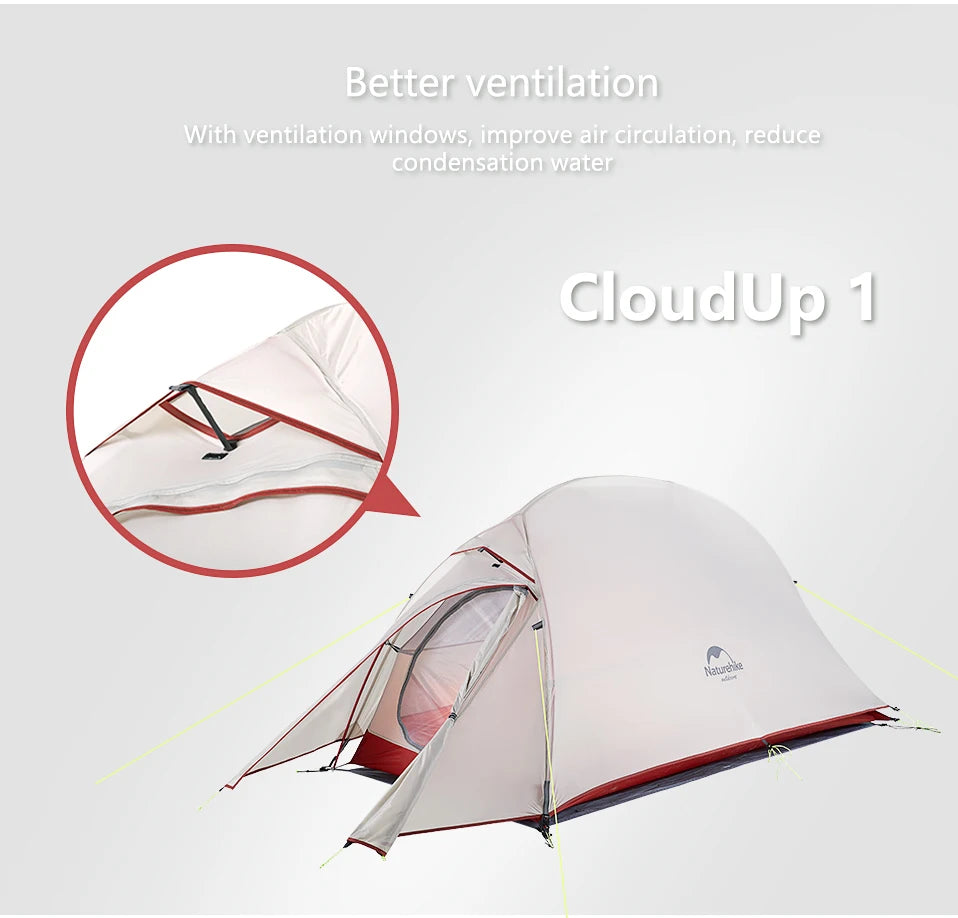 Naturehike Cloud Up 2-Person Ultralight Tent – Waterproof Camping & Hiking