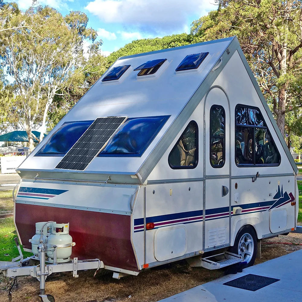 DGSUNLIGHT Portable Solar Panel – 100/200W Flexible Monocrystalline 12V