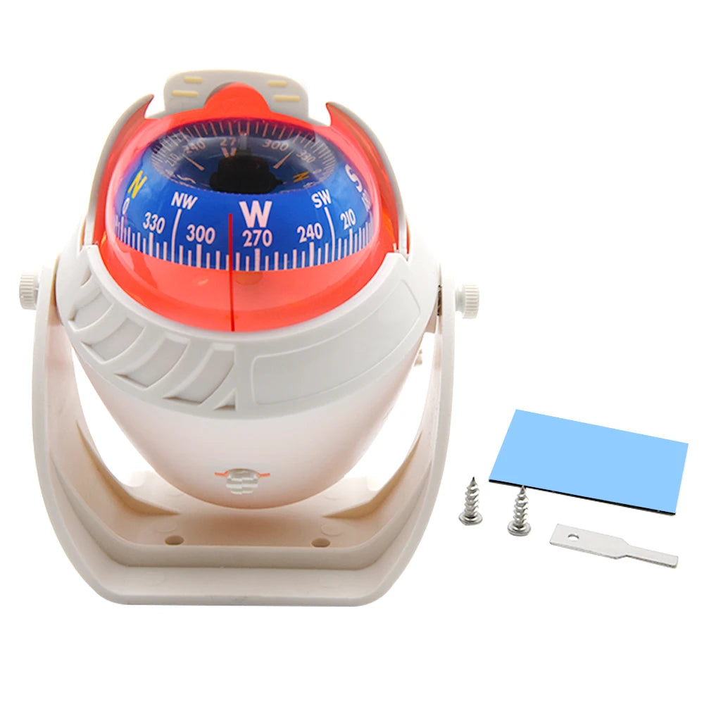 Waterproof Marine Compass – LED Night Light Nautical Navigation