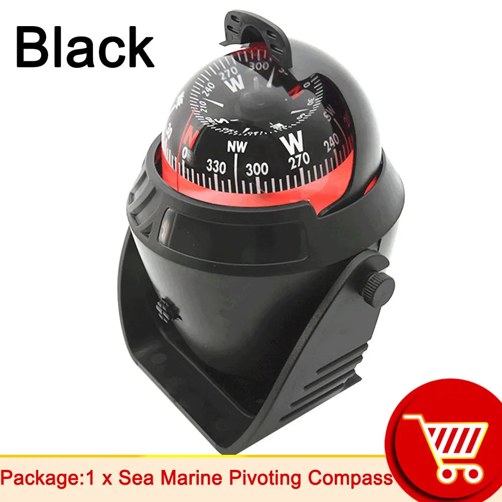 Waterproof Marine Compass – LED Night Light Nautical Navigation