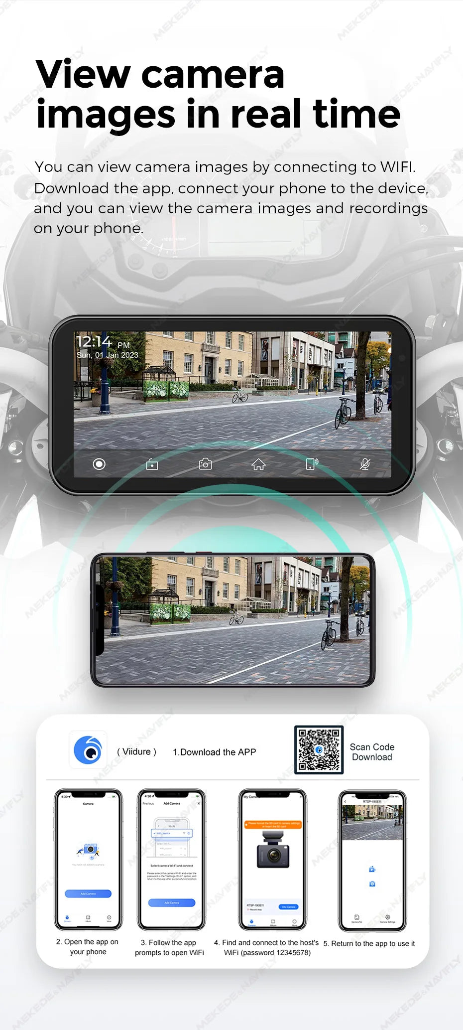 6.25" IP67 Waterproof Motorcycle GPS – Wireless CarPlay & Android Auto DVR