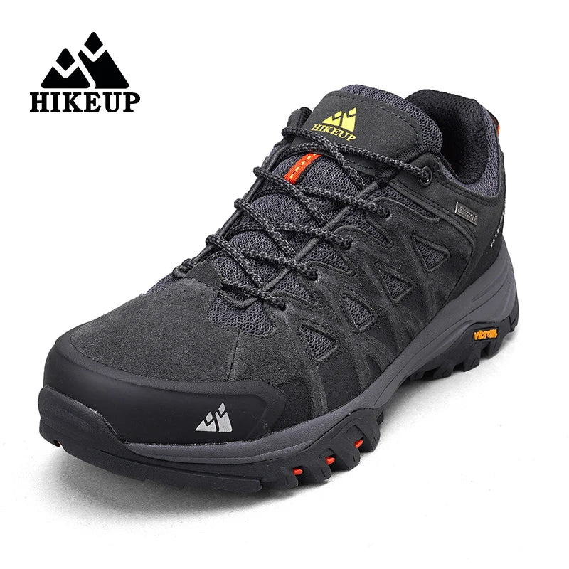 HIKEUP Men’s Hiking Shoes – Breathable Lace-Up Trekking Sneakers