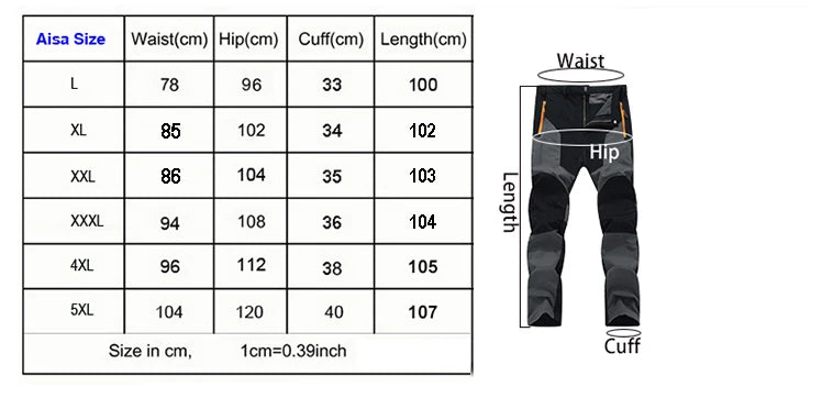 TRVLWEGO Men’s Summer Hiking Pants – Quick Dry & UV Proof