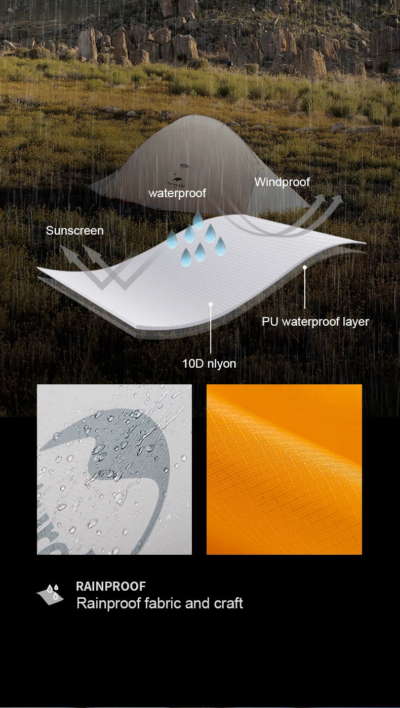 Naturehike Cloud Up 2-Person Ultralight Tent – Waterproof Camping & Hiking