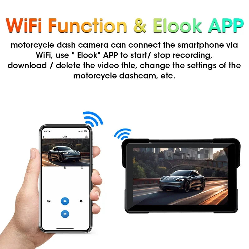 5–7" CarPlay & Android Auto DVR – Wireless GPS Display for Car & Motorcycle