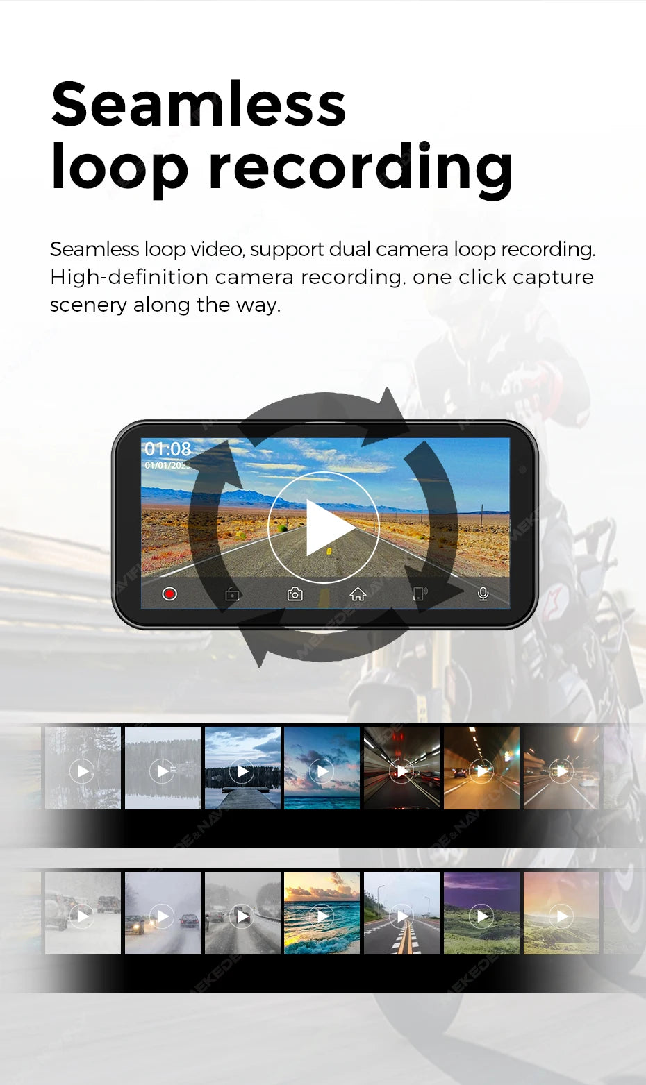 NaviFly 6.25" Wireless CarPlay & Android Auto – Motorcycle Navigation Display