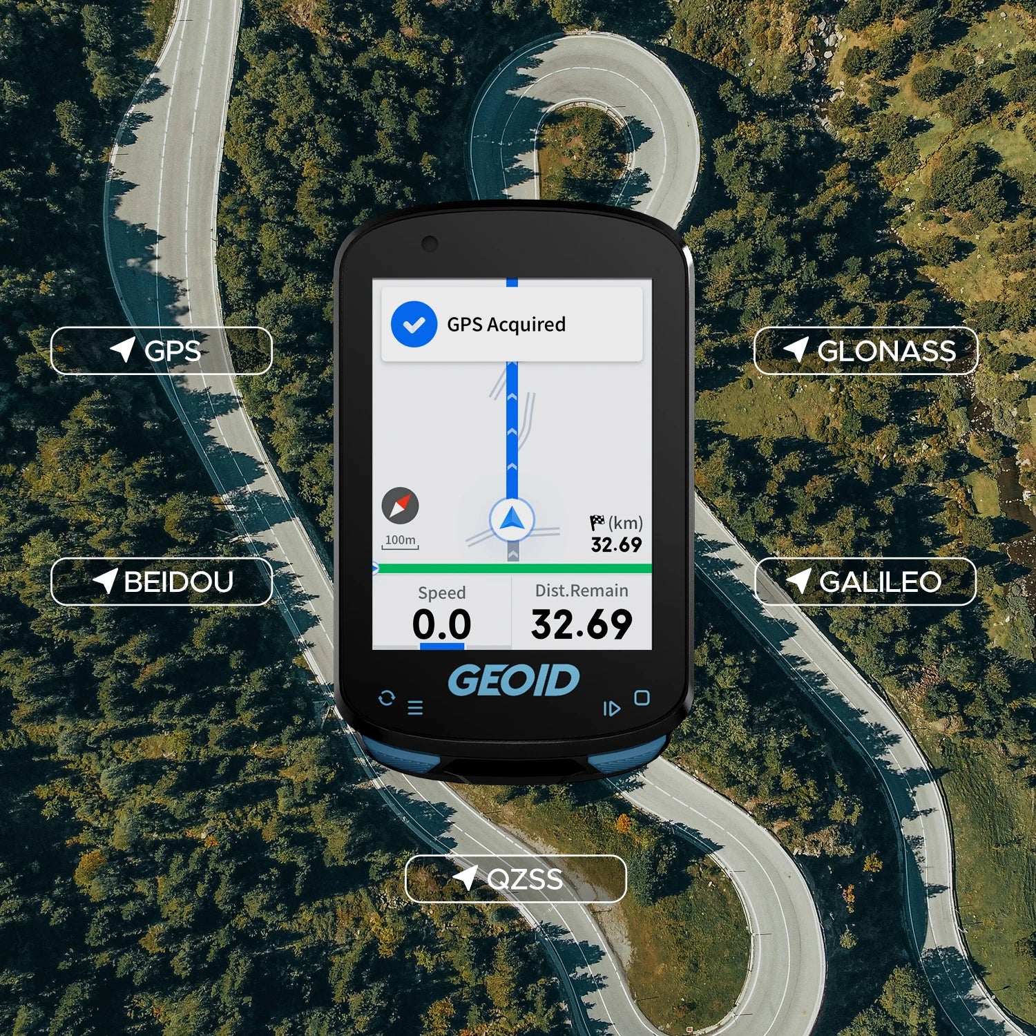 GEOID CC600 Bike Computer – Smart GPS Speedometer with Wireless Navigation