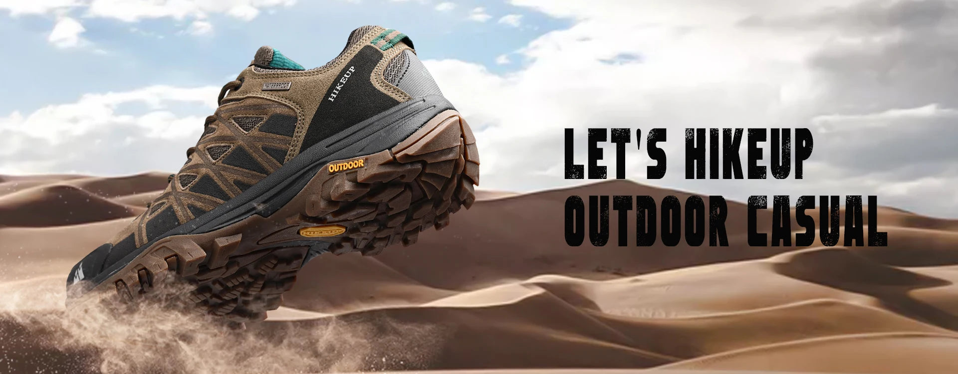 HIKEUP Men’s Hiking Shoes – Breathable Lace-Up Trekking Sneakers