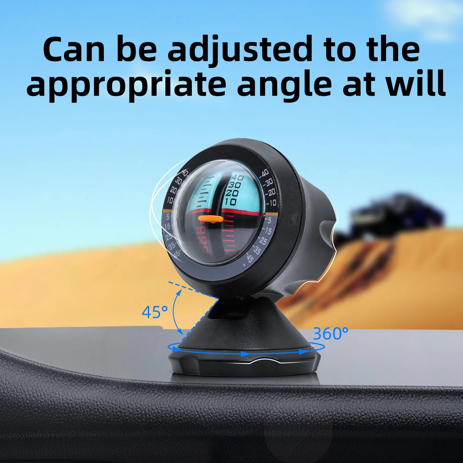 Car Inclinometer & Slope Meter – High-Precision Portable Vehicle Compass
