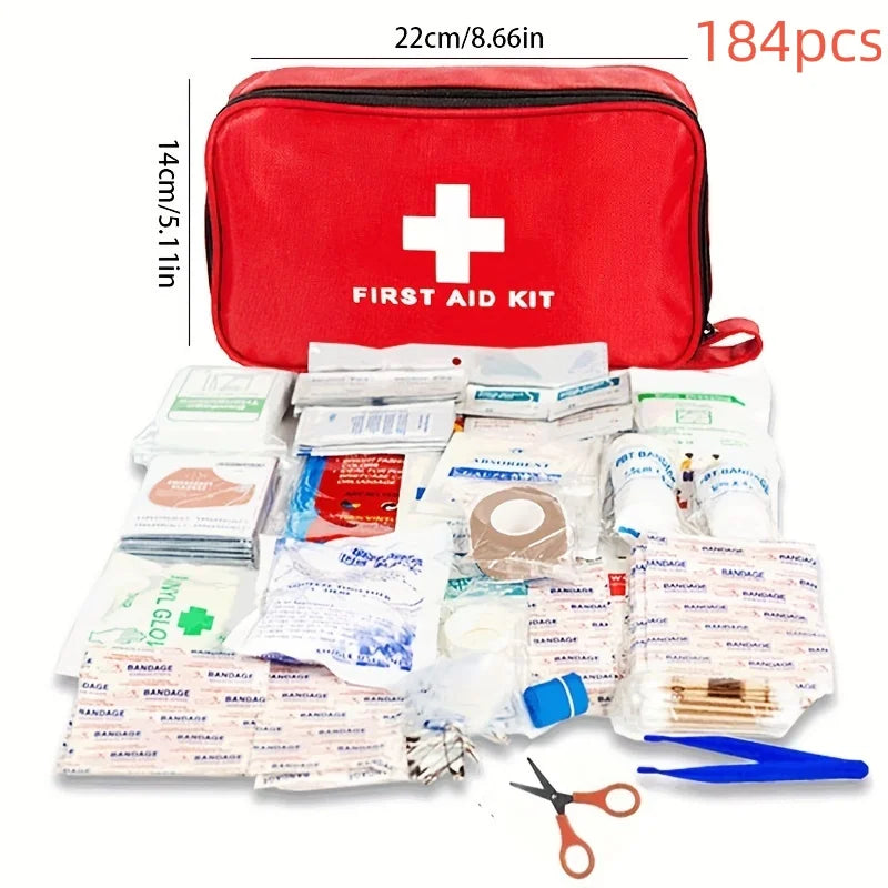 Portable Emergency First Aid Bag Kit – Household, Travel & Outdoor Survival
