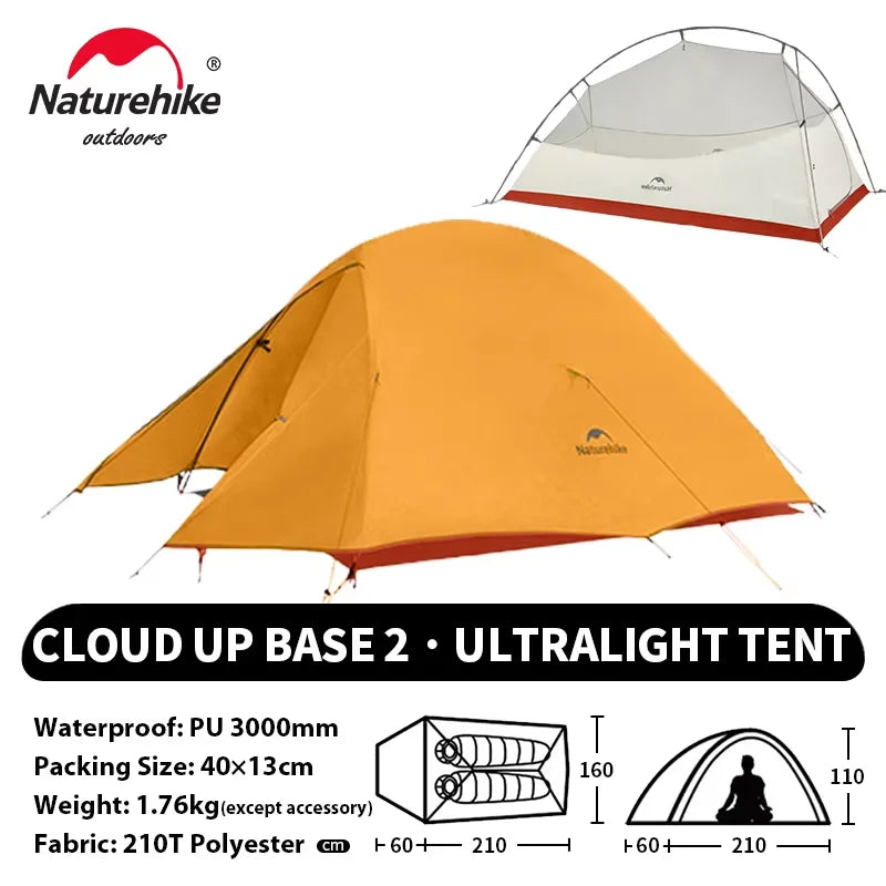Naturehike Cloud Up 2-Person Ultralight Tent – Waterproof Camping & Hiking