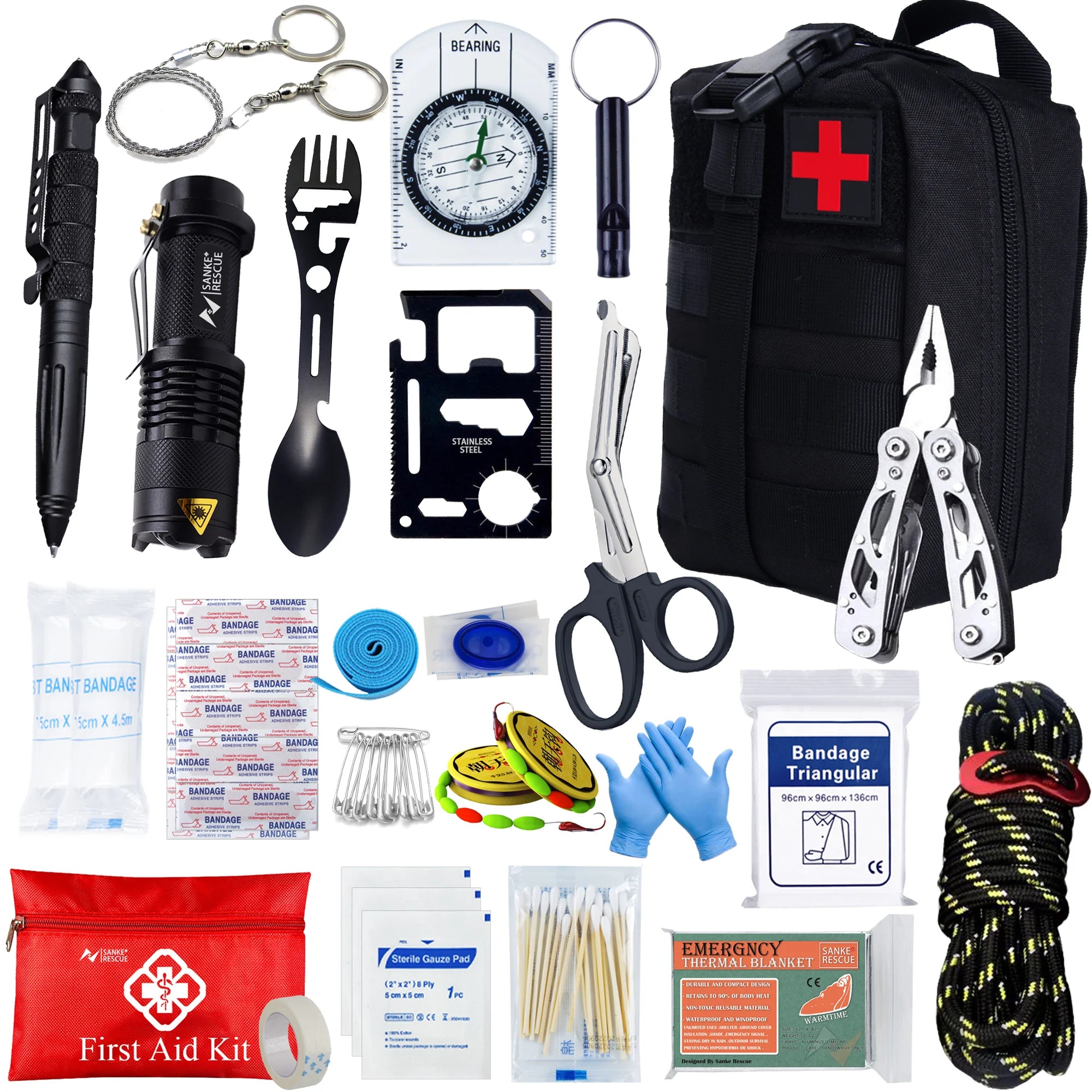 Survival First Aid Kit – Full Molle Outdoor Emergency IFAK Set
