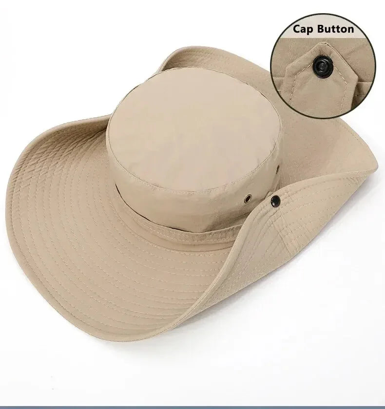 Men’s Sun Protection Fishing Hat – Breathable Anti-UV Camping & Hiking Cap