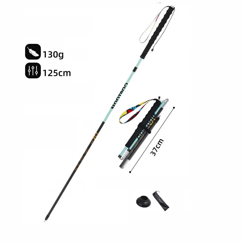 3K Carbon Fiber Folding Trekking Poles – Lightweight Hiking & Mountaineering Sticks
