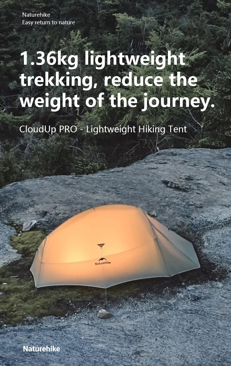 Naturehike Cloud Up 2-Person Ultralight Tent – Waterproof Camping & Hiking