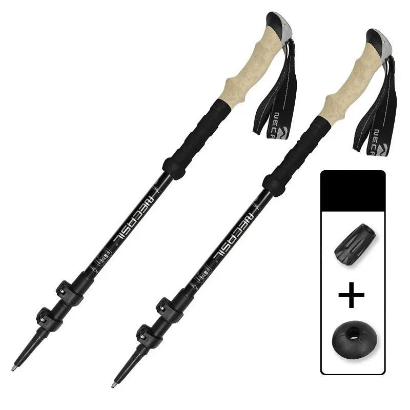 2PCS Ultralight Trekking Poles – Adjustable Walking Sticks with Quick Lock