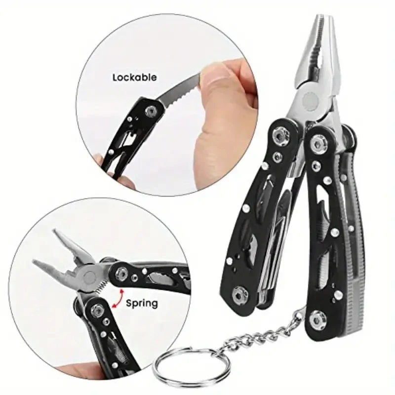 Tactical Folding Multitool – Mini Portable Pliers & Pocket Knife