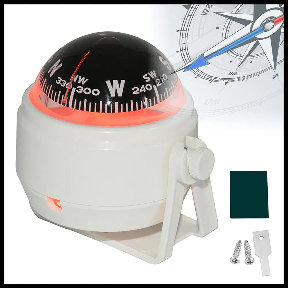 HD Waterproof Marine Compass – Multi-Purpose LED Digital Navigation Mount