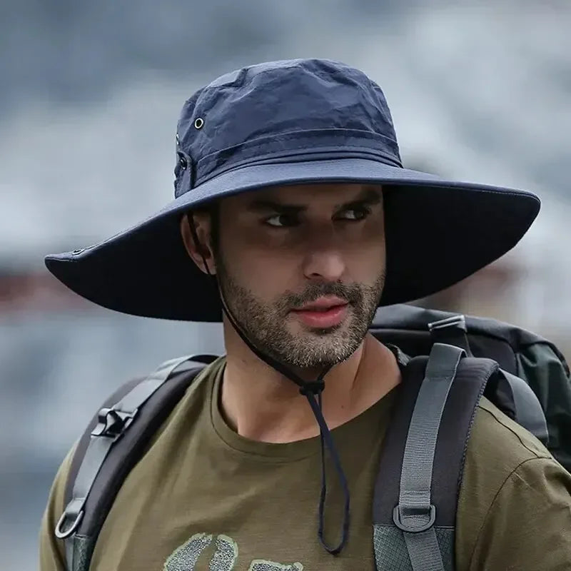 Men’s Sun Protection Fishing Hat – Breathable Anti-UV Camping & Hiking Cap