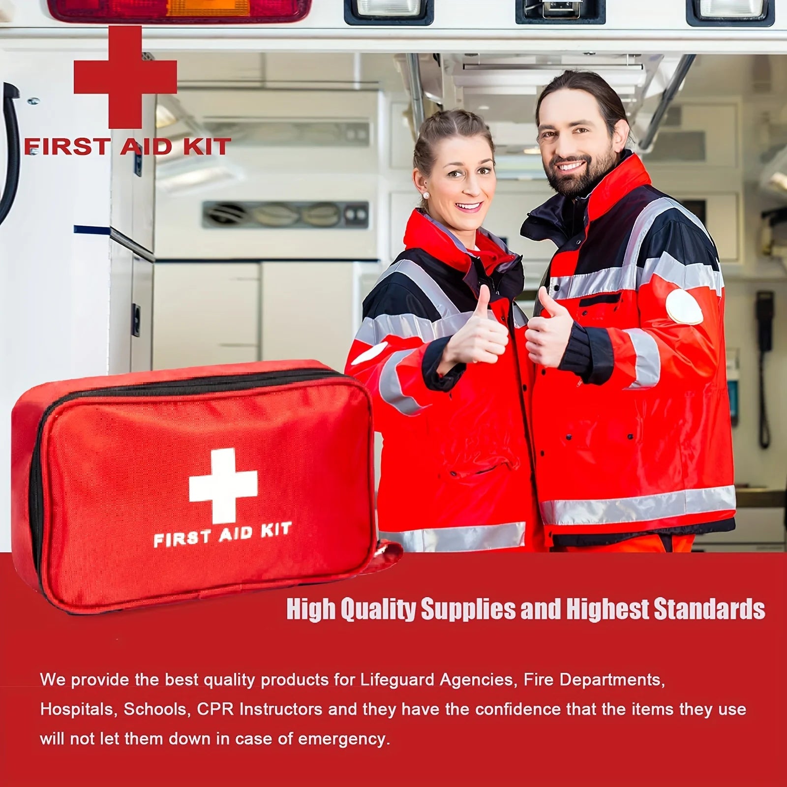 Portable Emergency First Aid Bag Kit – Household, Travel & Outdoor Survival