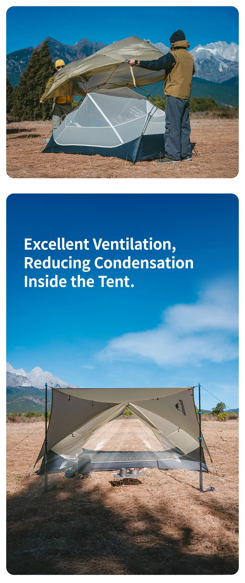 Naturehike Mongar UL 2 – Ultralight 2-Person Waterproof Backpacking Tent