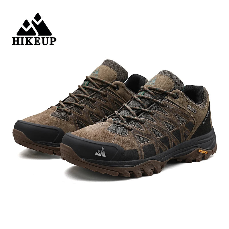 HIKEUP Men’s Hiking Shoes – Breathable Lace-Up Trekking Sneakers