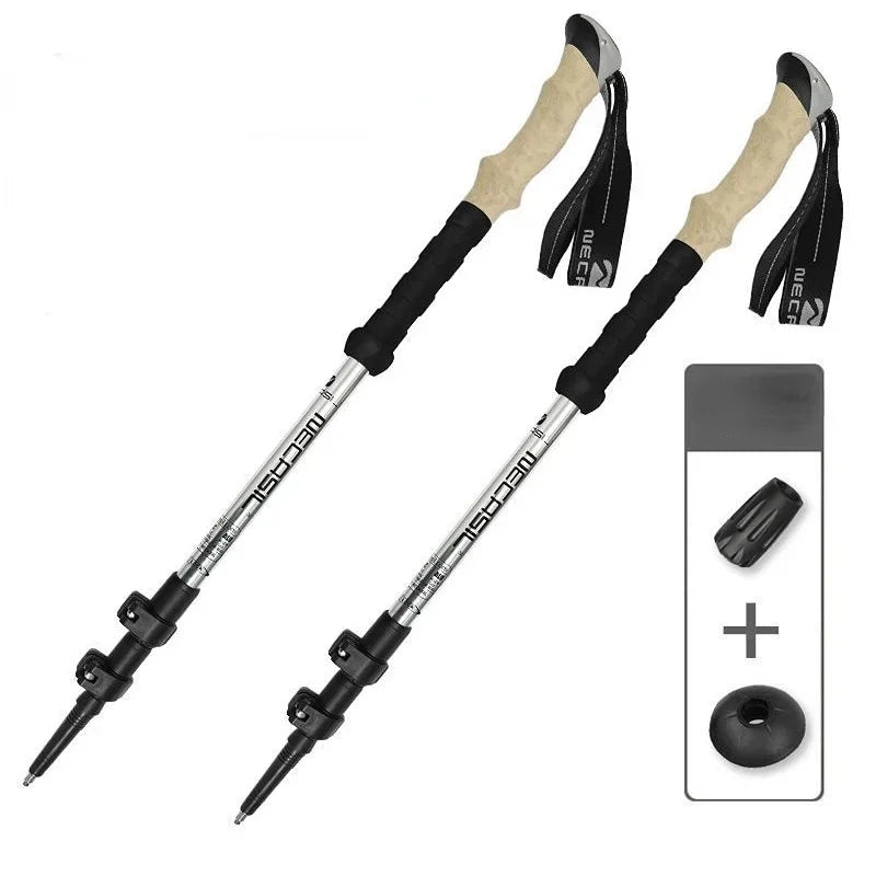 2PCS Ultralight Trekking Poles – Adjustable Walking Sticks with Quick Lock