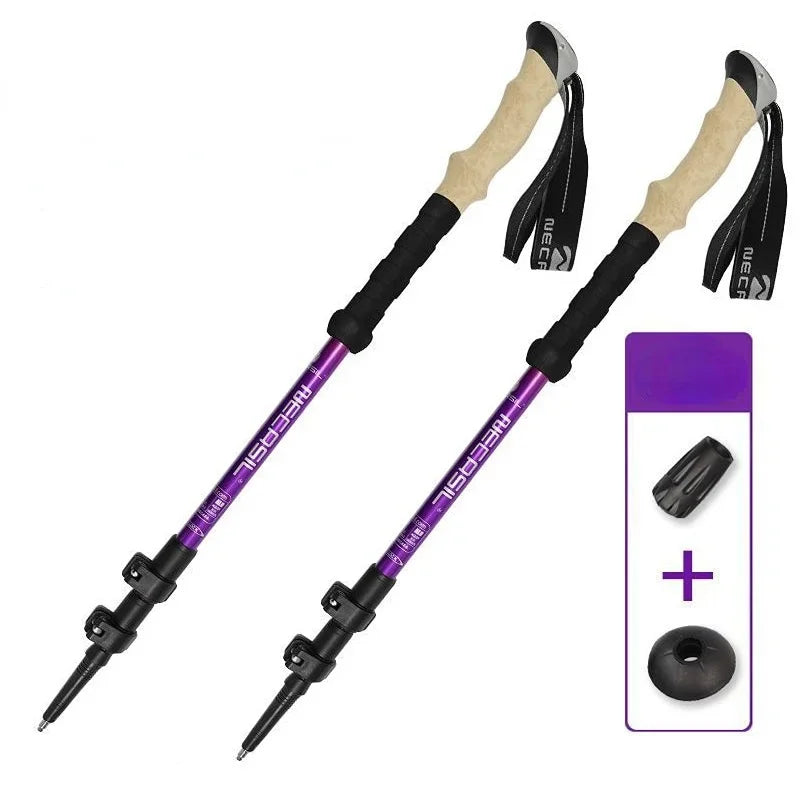 2PCS Ultralight Trekking Poles – Adjustable Walking Sticks with Quick Lock