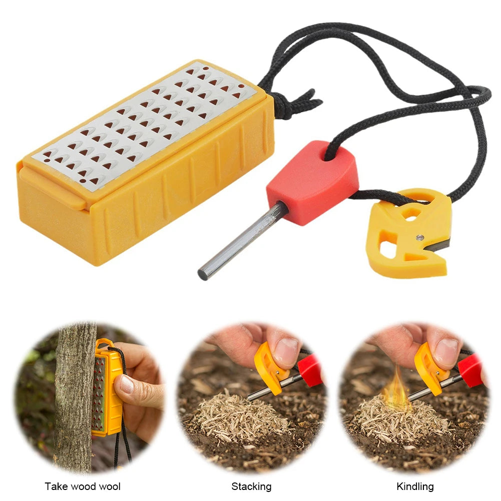 Portable Stainless Steel Tinder Maker with Fire Starter
