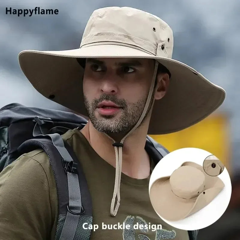 Men’s Sun Protection Fishing Hat – Breathable Anti-UV Camping & Hiking Cap