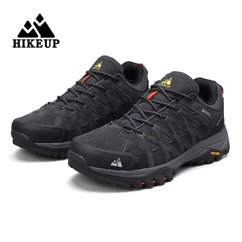 HIKEUP Men’s Hiking Shoes – Breathable Lace-Up Trekking Sneakers