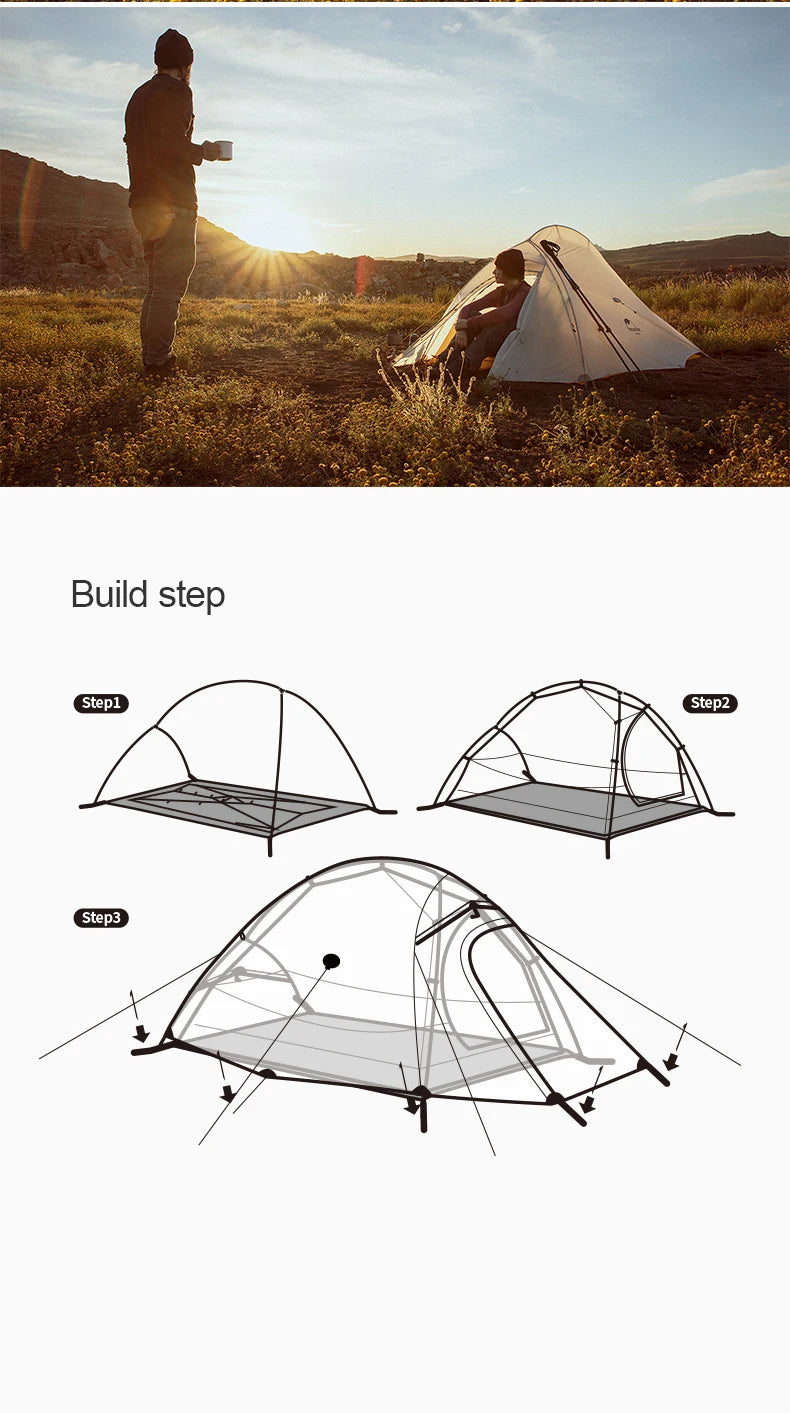 Naturehike Cloud Up 2-Person Ultralight Tent – Waterproof Camping & Hiking