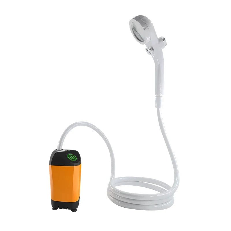 Portable USB Rechargeable Electric Shower Pump – Waterproof Camping Shower