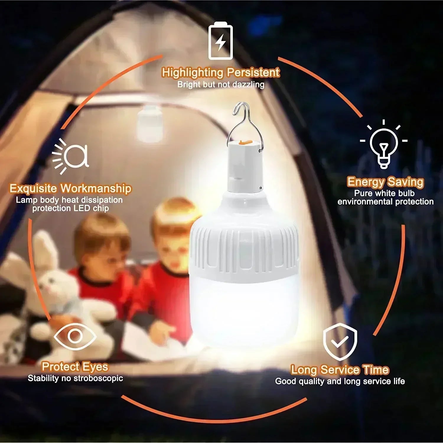 60W Rechargeable LED Lantern – Emergency Outdoor Camping Light