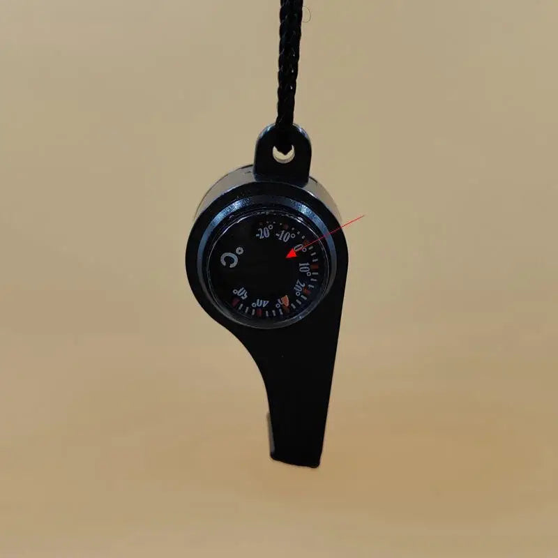 3-in-1 Survival Whistle – Compass & Thermometer for Outdoor Activities