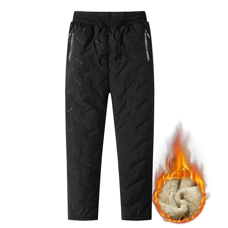 Men’s Thermal Fleece Sweatpants – Waterproof, Windproof, Plush Warm