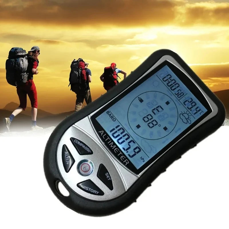 8-in-1 Multifunction Outdoor Meter – Altimeter, Compass & Weather Gauge