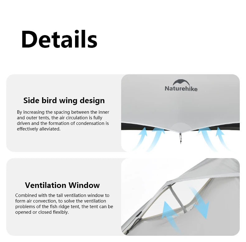 Naturehike Cloud Up 2-Person Ultralight Tent – Waterproof Camping & Hiking