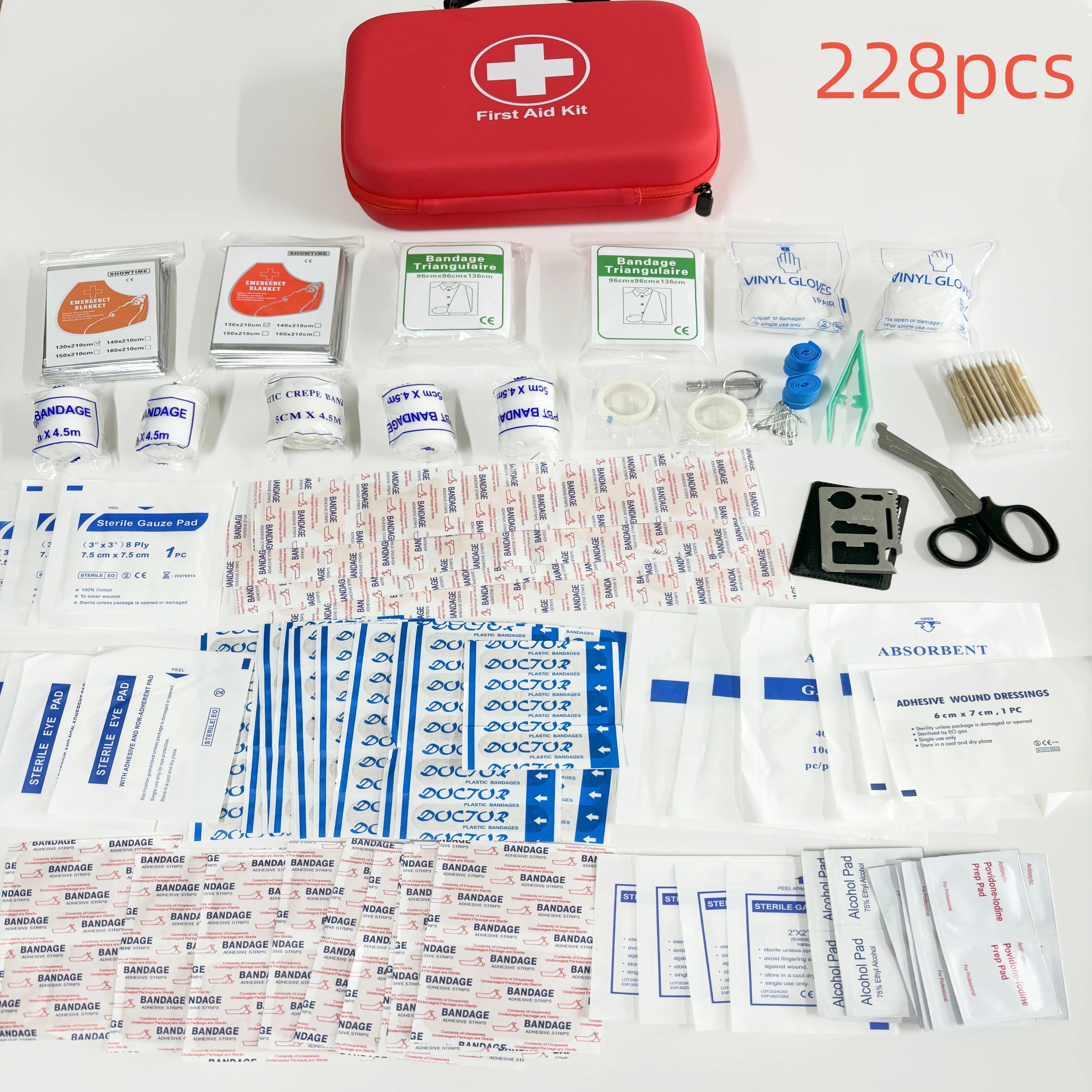 Portable Emergency First Aid Bag Kit – Household, Travel & Outdoor Survival