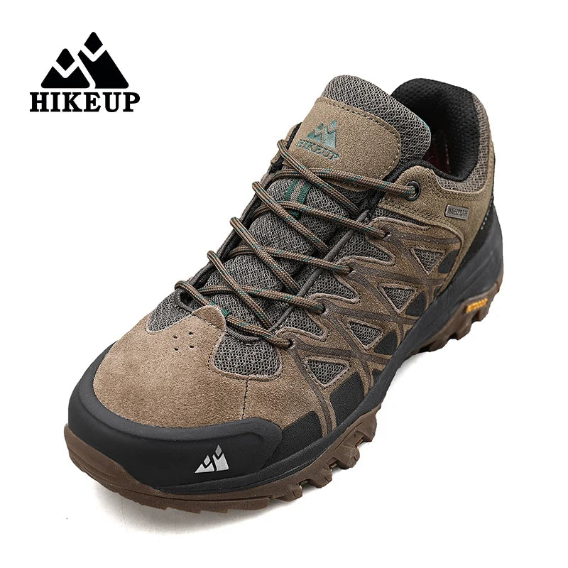 HIKEUP Men’s Hiking Shoes – Breathable Lace-Up Trekking Sneakers