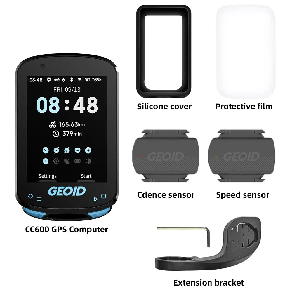 GEOID CC600 Bike Computer – Smart GPS Speedometer with Wireless Navigation