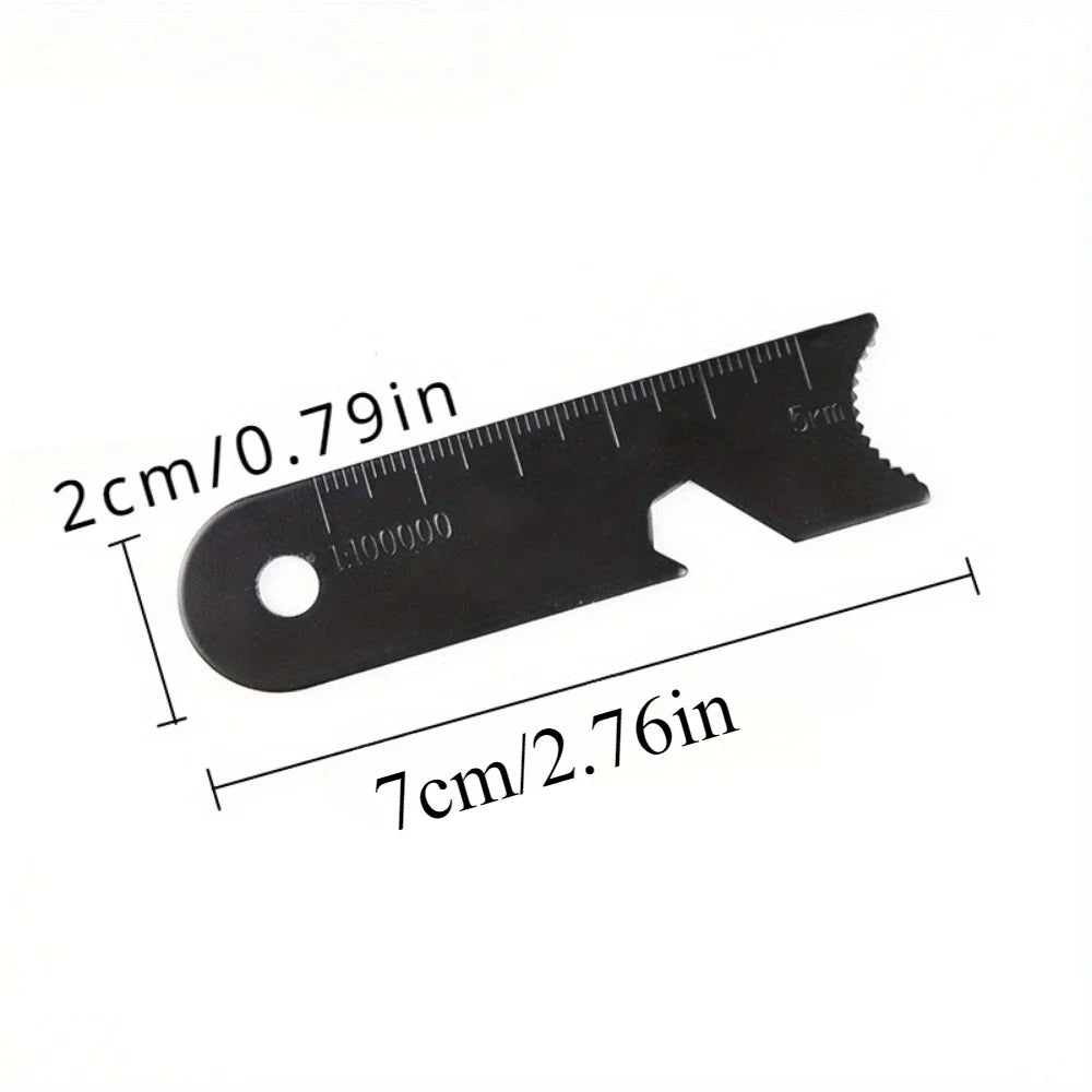 2-in-1 Survival Multitool – Stainless Steel Bottle Opener & Ruler