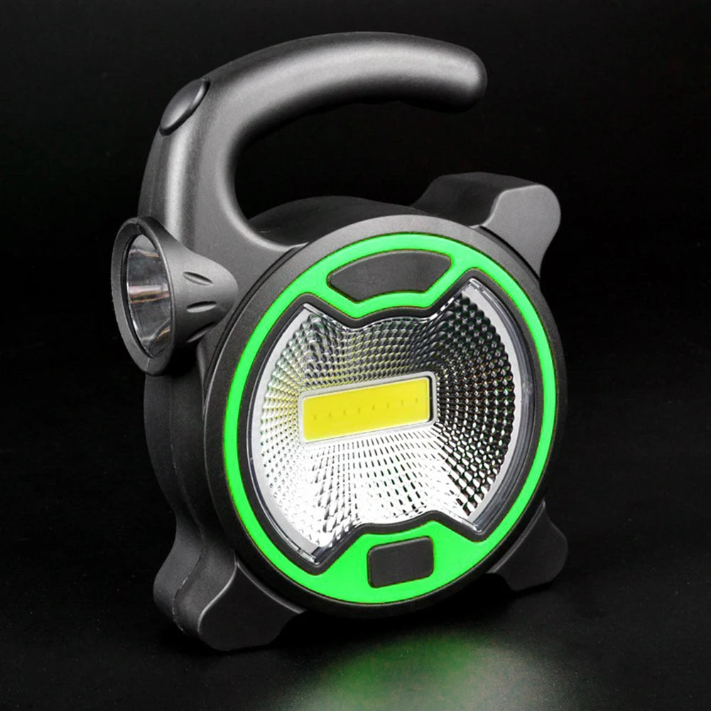 Portable LED COB Lantern – Waterproof Spotlight & Work Light