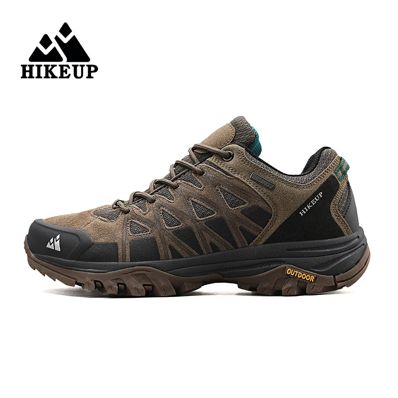 HIKEUP Men’s Hiking Shoes – Breathable Lace-Up Trekking Sneakers